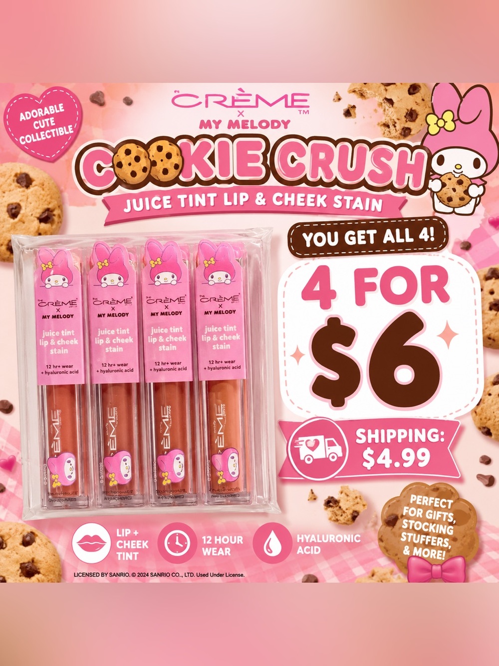 4 - Crème x My Melody Juice Tint Lip & Cheek Stains